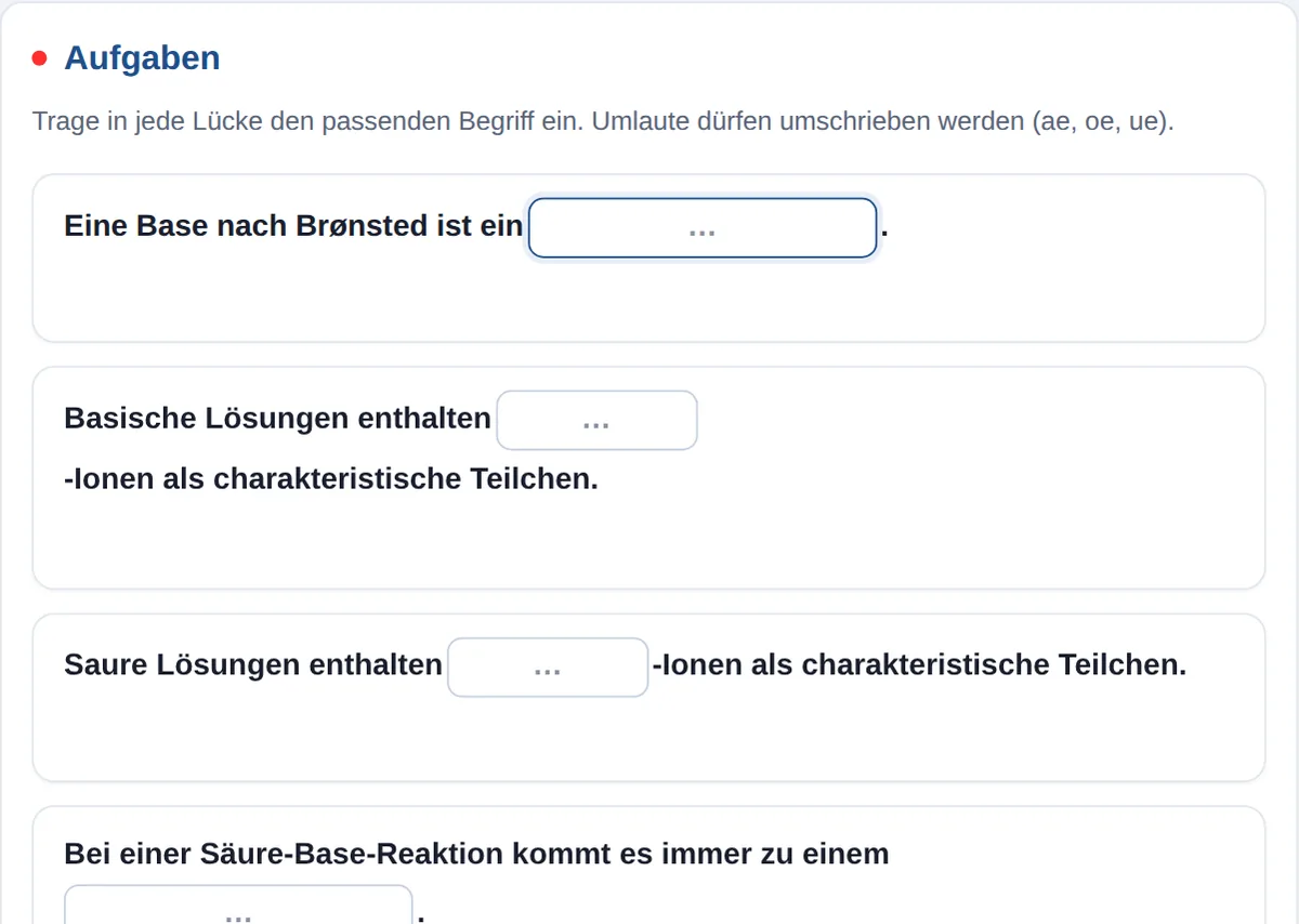 Vorschau Br&oslash;nsted-Konzept Begriffe