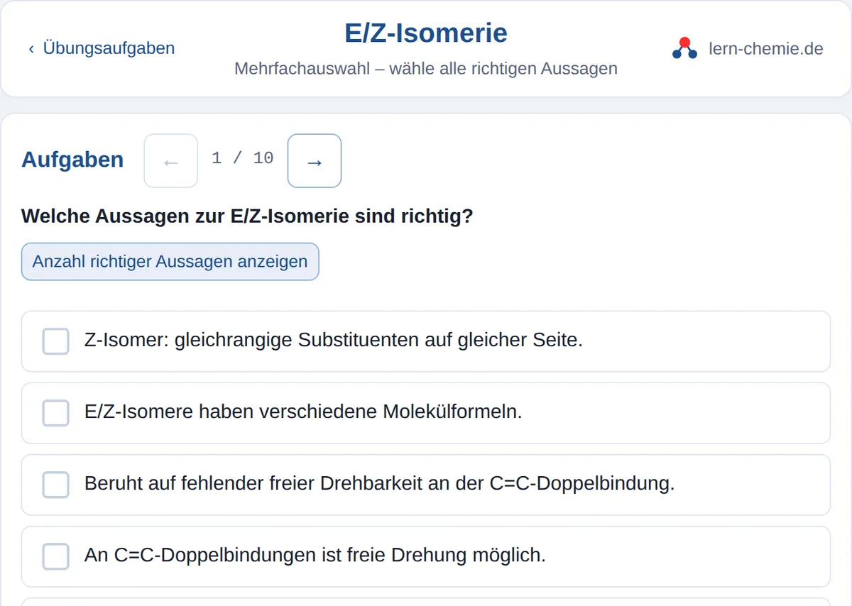 Vorschau E/Z-Isomerie