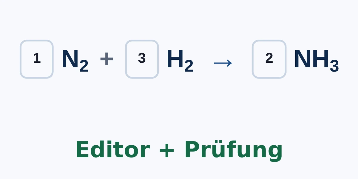 Vorschau Reaktionsgleichung-Editor